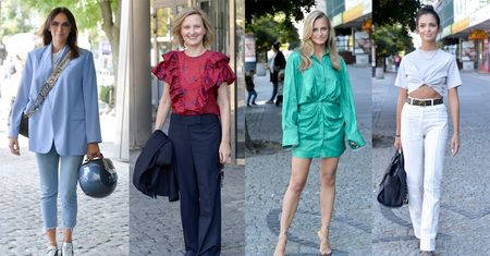 Piękne kobiety przed studiem "Dzień Dobry TVN": Karolina Pisarek, Klaudia El Dursi, Izabela Kuna...