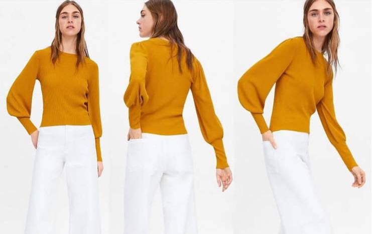 Musztardowy sweter Zara