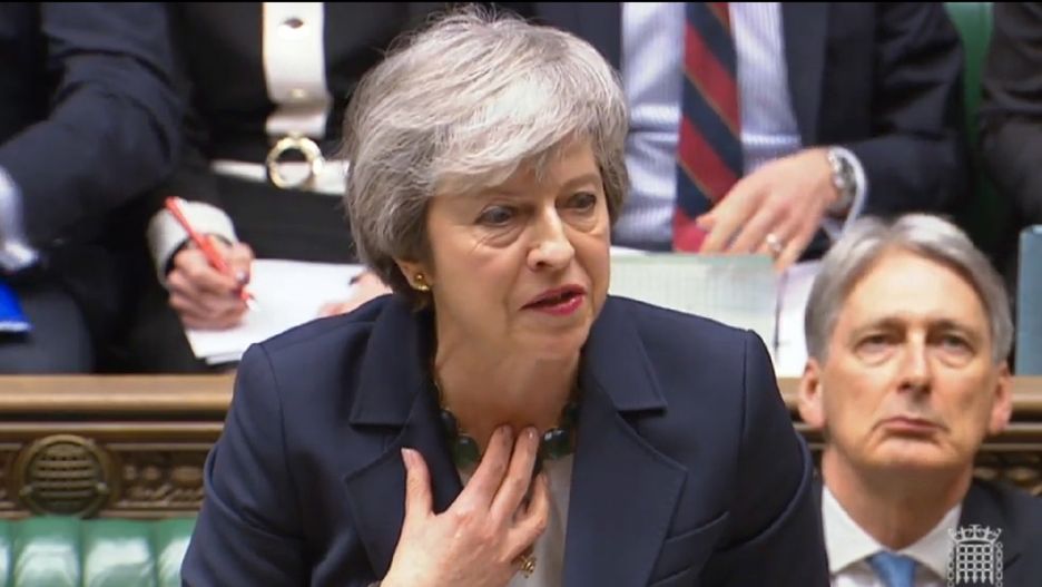 Theresa May podczas przemówienia w Izbie Gmin