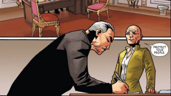 Kadr z piątego numeru "X-Men Red"