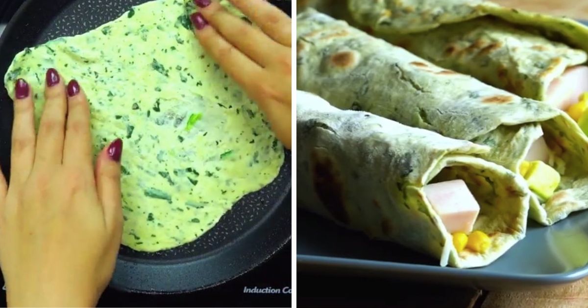 Przepis na tortille ze szpinakiem dla malucha