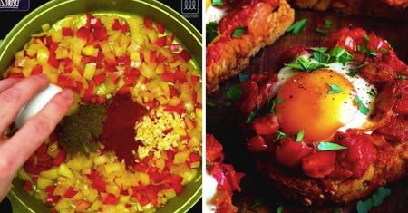 Szakszuka na tostach w fitowym wydaniu