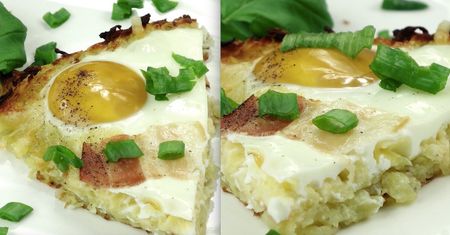 Pizza na ziemniaczanym spodzie z pysznymi dodatkami
