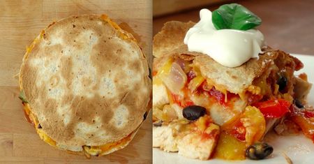 Niezwykła tortilla z przepysznym farszem podana w formie ciasta