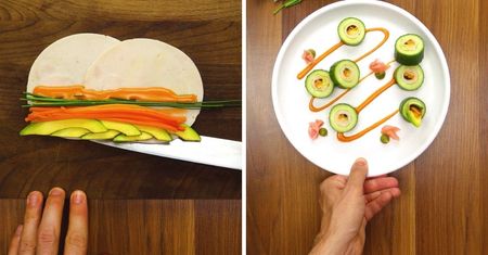 Świeże rolki inspirowane sushi