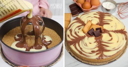 Dwukolorowe ciasto bez pieczenia. Sprawdzony przepis na genialny deser na zimno