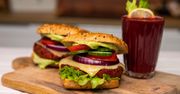 Burger warzywny z sokiem
