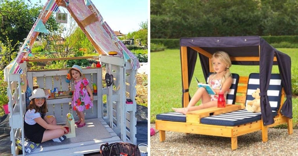 11 Wooden Pallet Ideas for Garden Furniture for Your Kids. They Will Love Them!