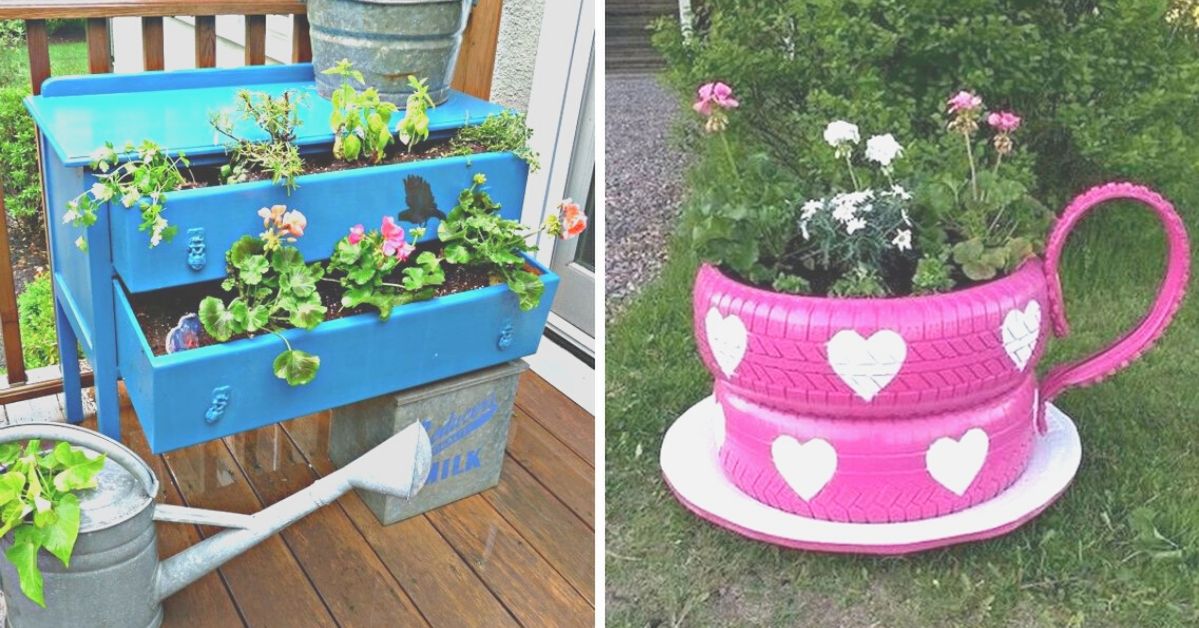 17 Interesting Ways Old Objects Can Be Given a New Life in the Garden