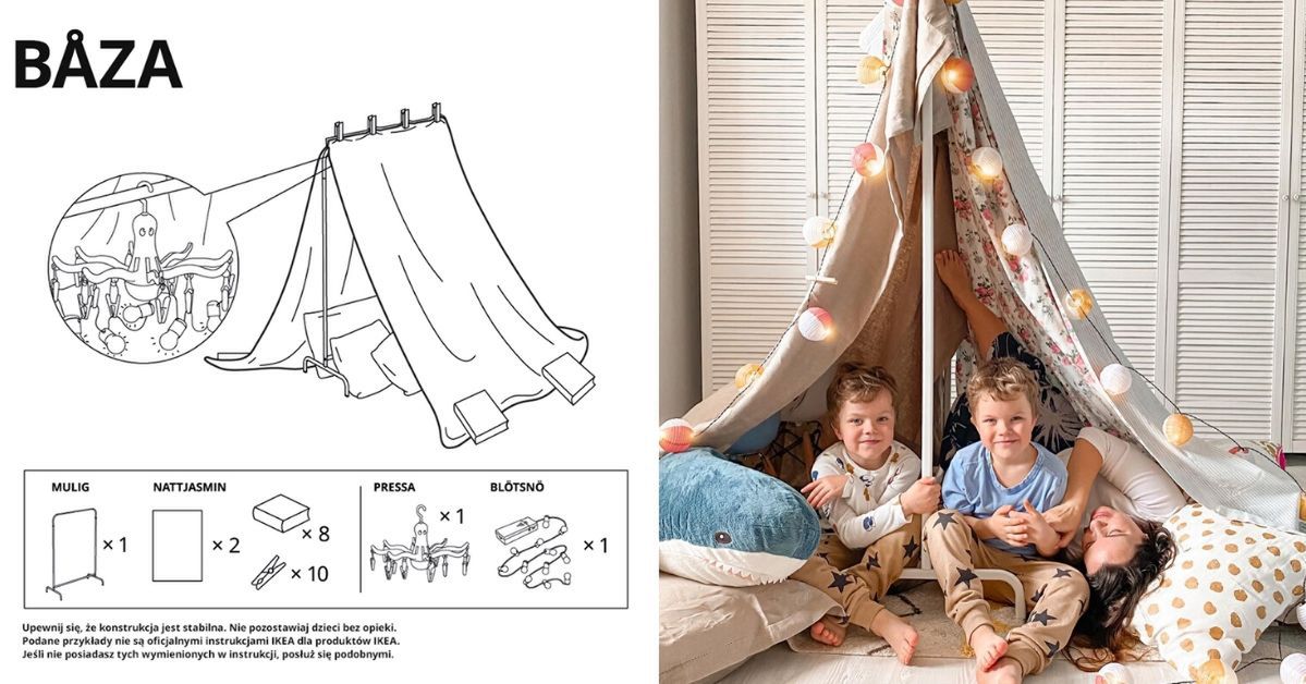 6 propozycji na forty i bazy domowe dla dzieci od IKEA