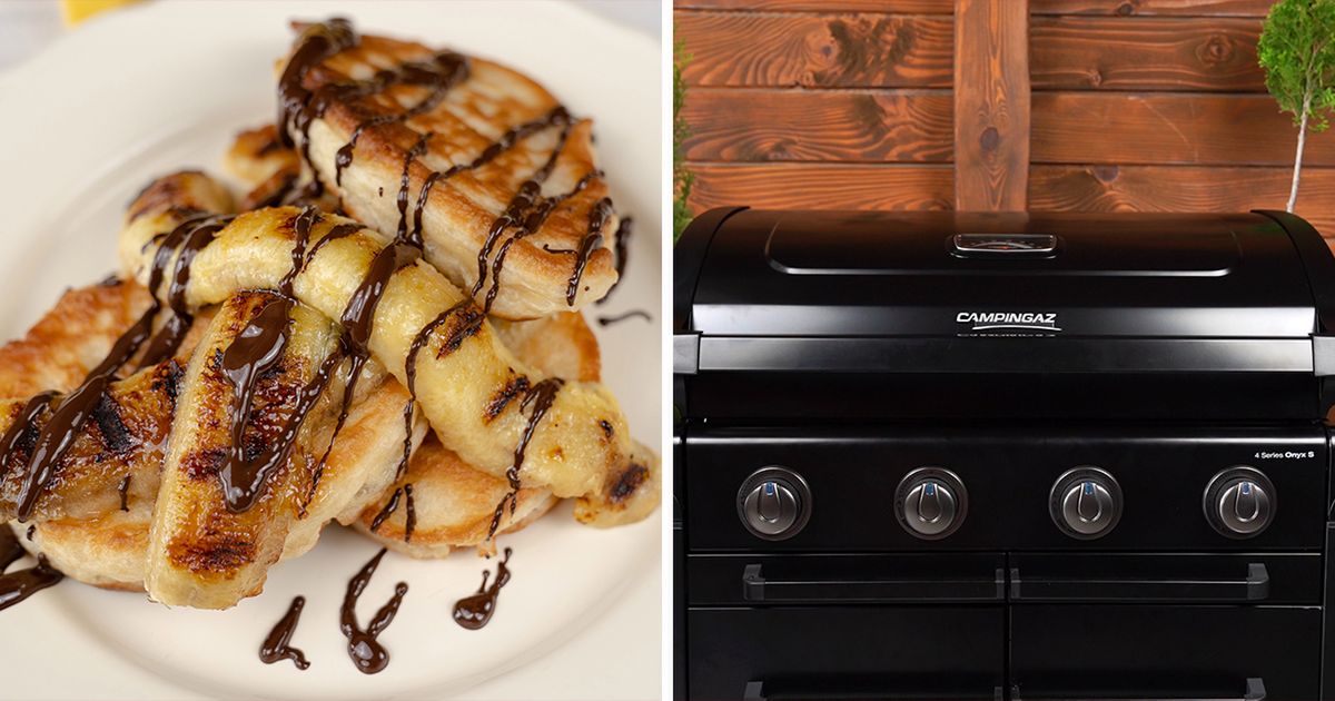 Racuchy z grillowanymi bananami