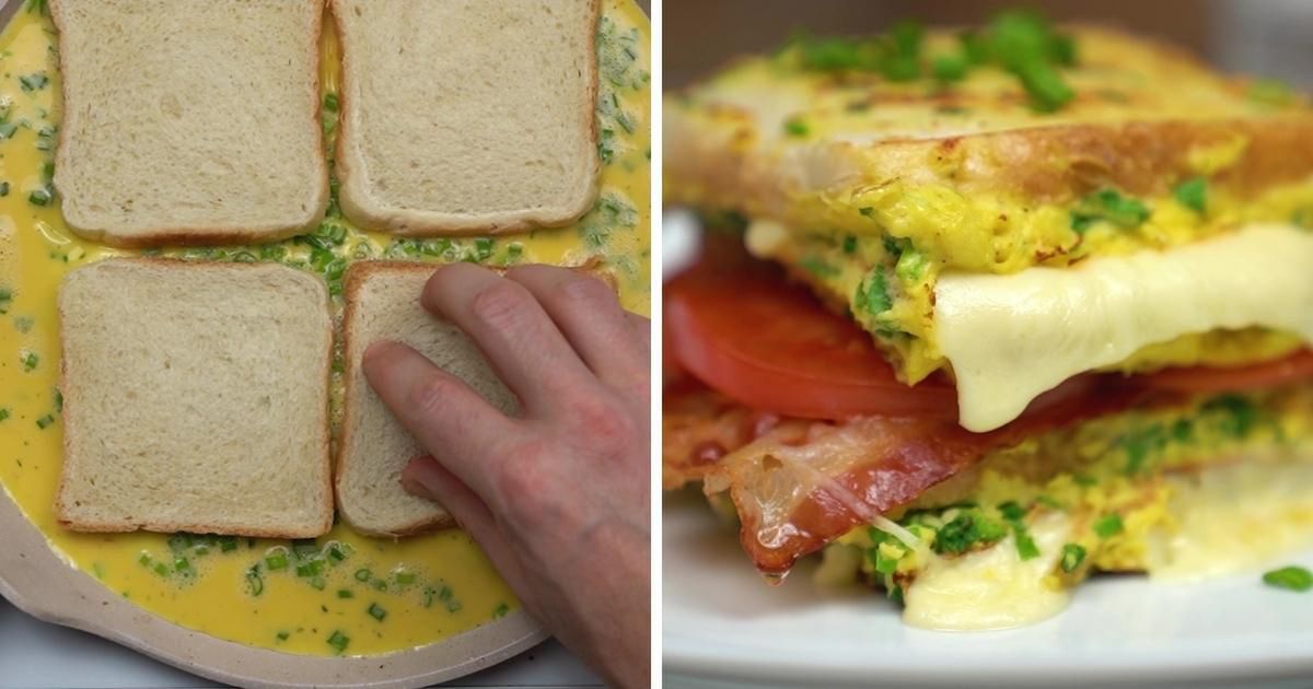 Błyskawiczny omlet z tostami. Sprawdzony przepis na pyszne śniadanie