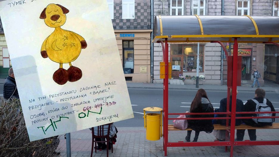 Tymek szuka swojego pluszowego przyjaciela 