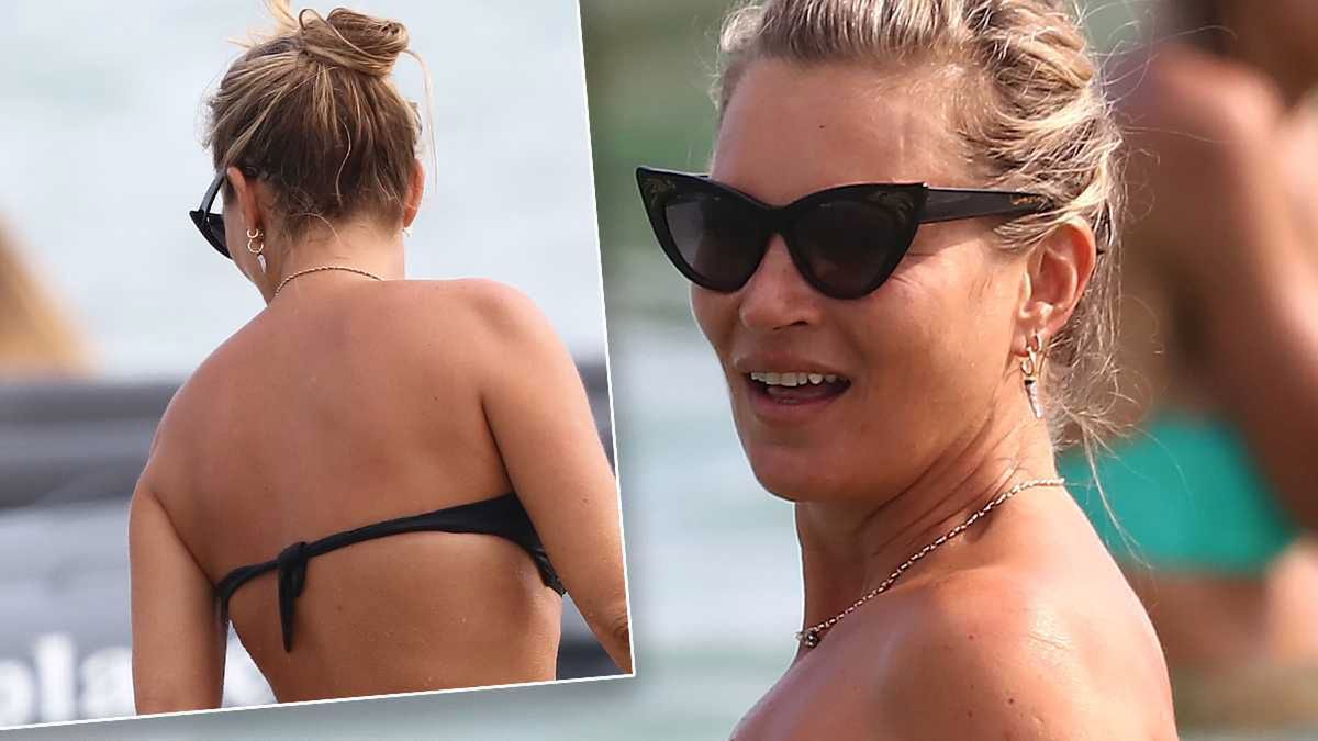 Kate Moss nieco przytyła. Na zdjęciach w bikini widać kilka niedoskonałości