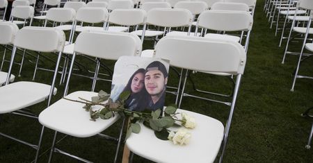 Katastrofa lotu MH17. Protest bliskich ofiar przed rosyjską ambasadą