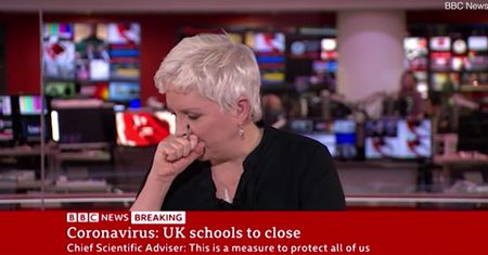 Dziennikarka BBC kaszlnęła na wizji. Prowadziła program o koronawirusie