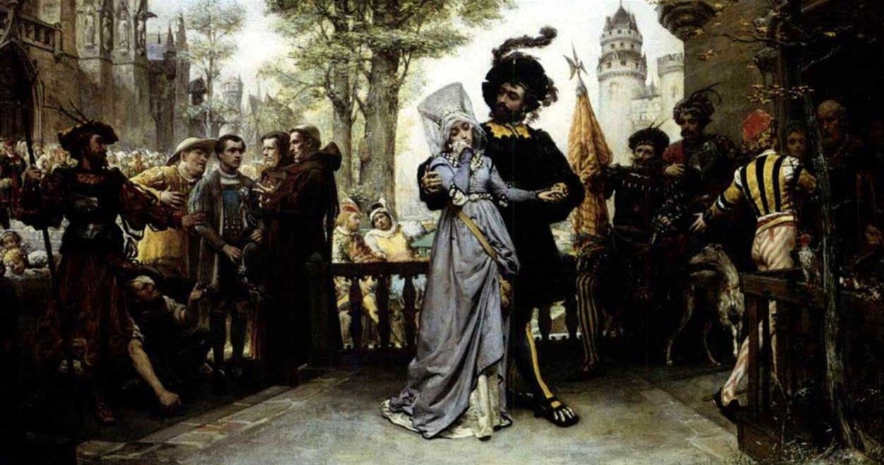 "Prawo pierwszej nocy". Obraz Julesa Garnira z drugiej połowy XIX wieku 