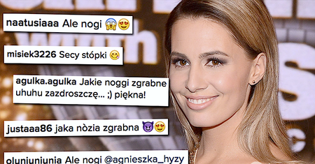 Na salonach obcisłe mini, a w domu... prawie nago! Agnieszka Hyży pokazała zdjęcie "przed pracą". Nogi jak marzenie!