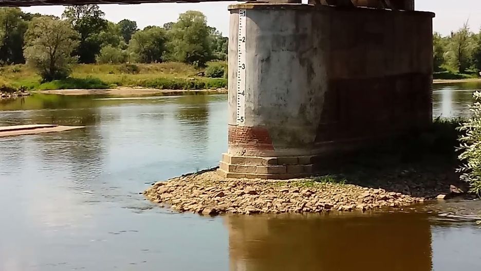 Kostrzyn nad Odrą. Niski poziom Warty 