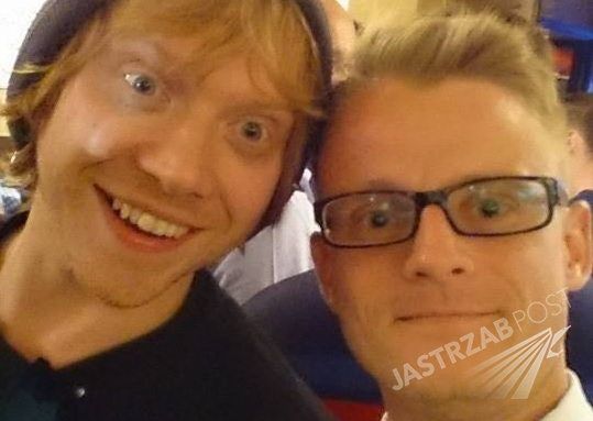 Rupert Grint czyli Ron z 'Harry'ego Pottera' i Iwan Rheon z 'Gry o tron' odwiedzili Pijalnię Wódki i Piwa w Krakowie