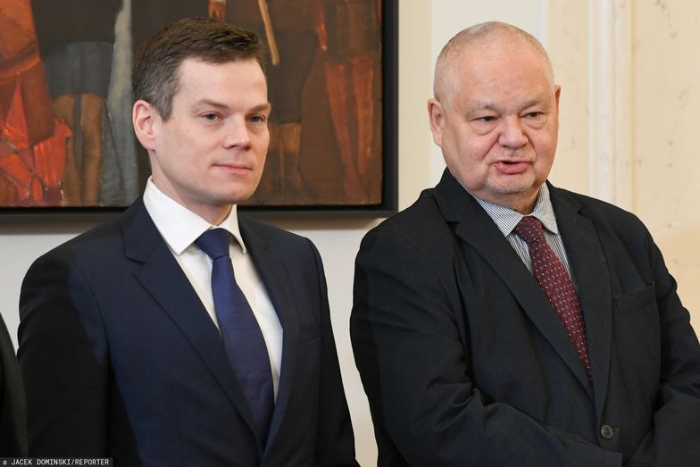 Prezes KNF Jacek Jastrzębski i szef NBP Adam Glapiński.