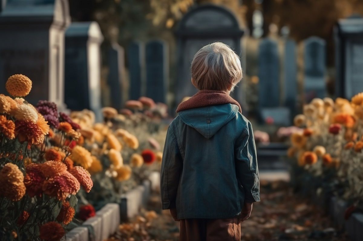 Czy zdaniem psychologów można zabrać dziecko na cmentarz? Fot. Freepik