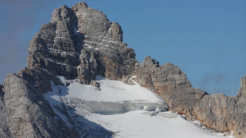 Góra Hocher Dachstein, po której wspinali się zmarli alpiniści