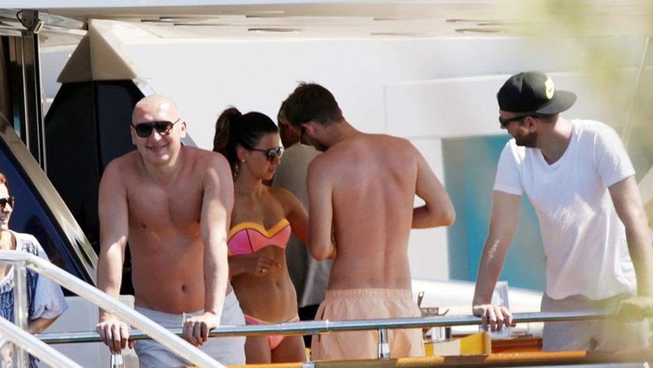 Robert i Anna Lewandowscy na jachcie