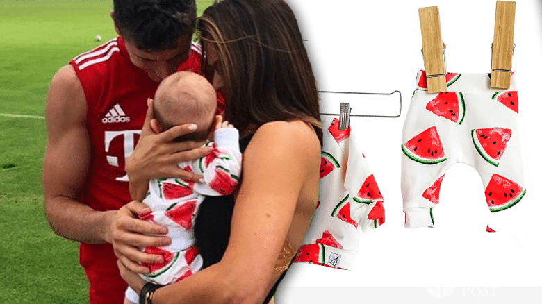 Klara Lewandowska w dresie w arbuzy