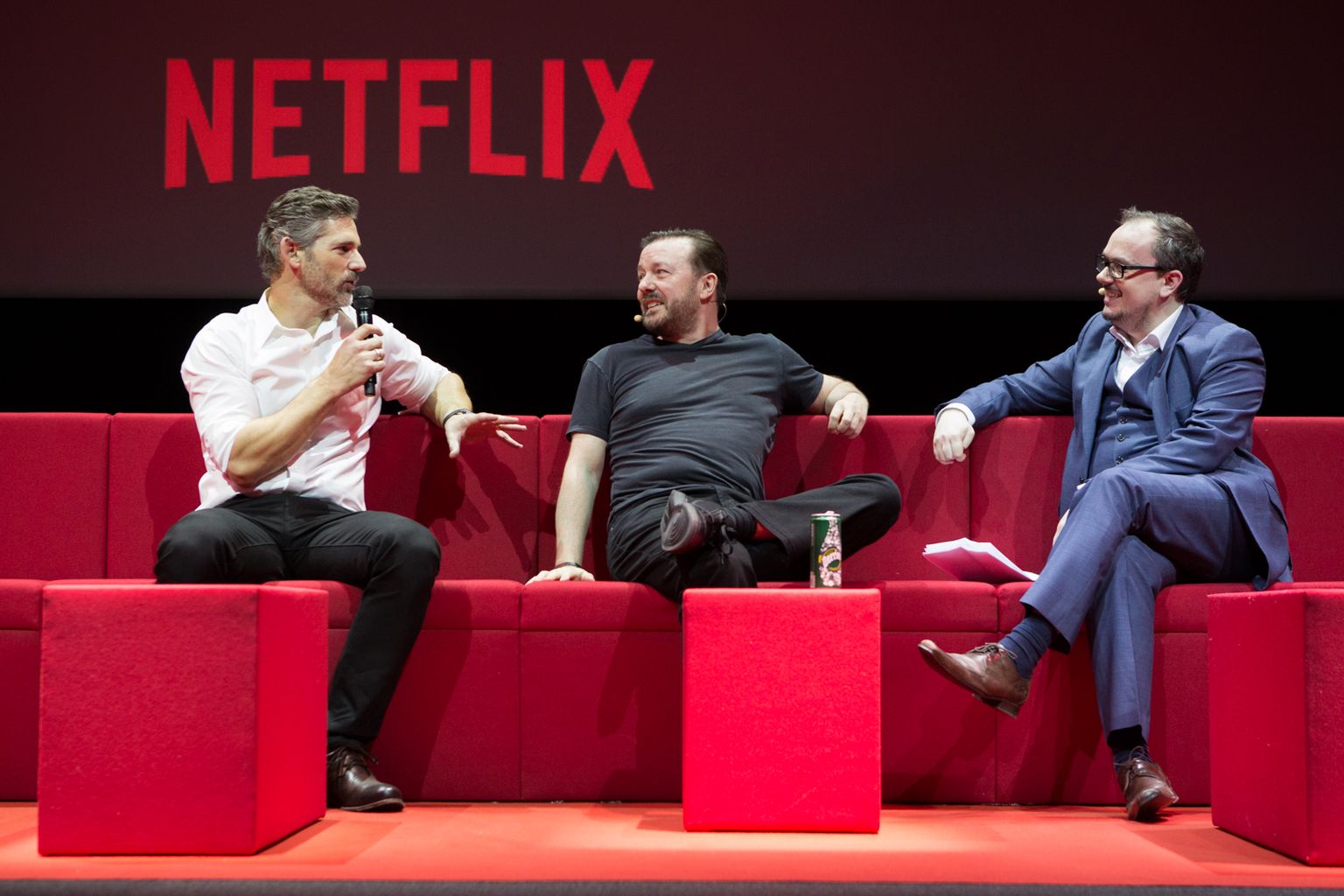 Eric Bana i Ricky Gervais promują film "Special Correspondents" 