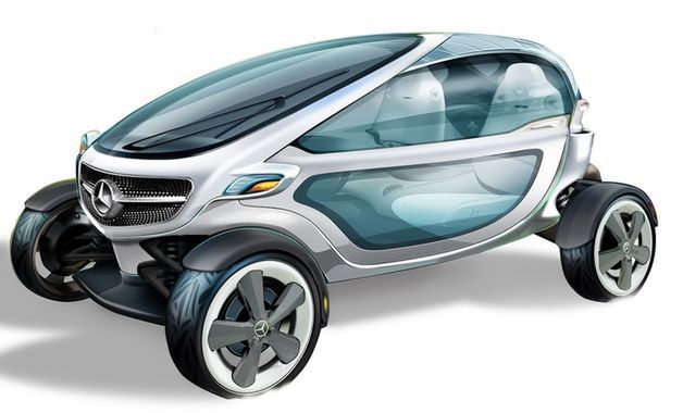 Futurystyczny wózek golfowy Mercedes Vision Golf Car