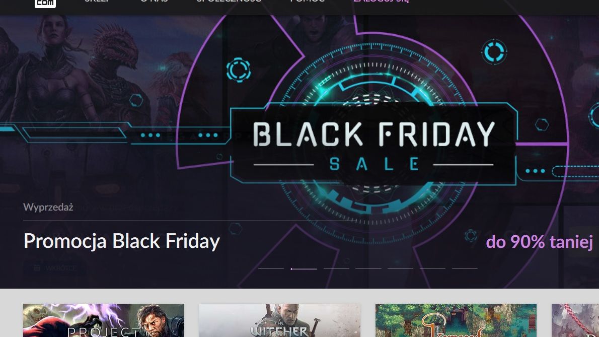 Black Friday na gog.com - do 90 proc. taniej