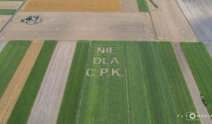 Centralny Port Komunikacyjny. Mieszkańcy są na "nie". Wycięli napis w polu