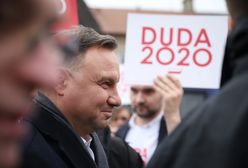 Wybory prezydenckie 2020. Zatrzymanie po wiecu prezydenta Andrzeja Dudy w Łowiczu