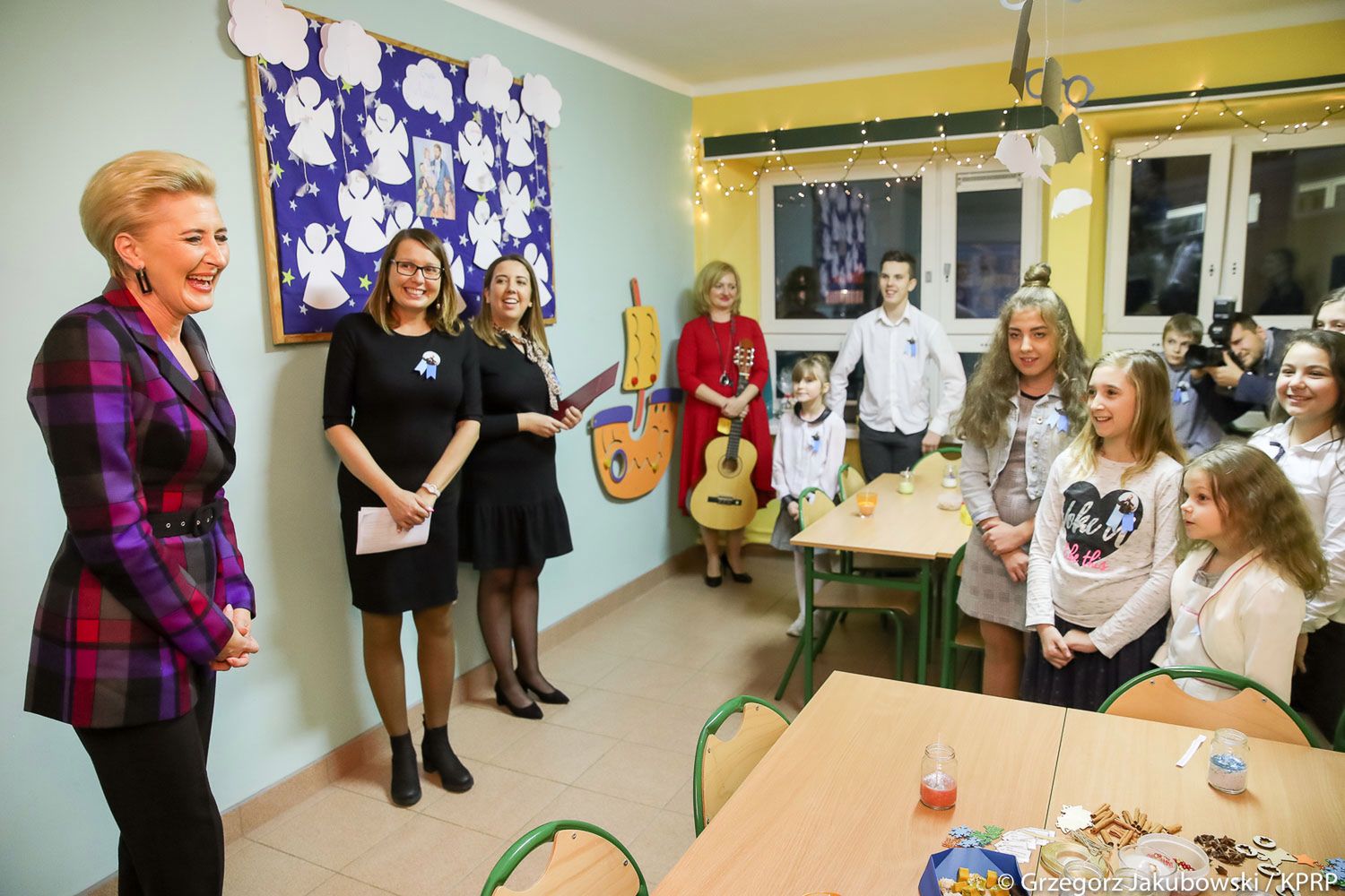 Agata Duda na spotkaniu z dziećmi 