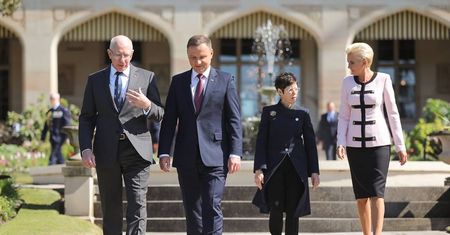 Prezydencka wizyta w Australii. Agata Duda wygląda jak modelka