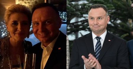 Andrzej i Agata Dudowie w szampańskich nastrojach pozują do noworocznego selfie: "DOBREJ ZABAWY"