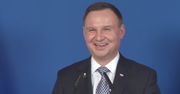 Andrzej Duda śmieje się z własnego dowcipu. I chyba tylko on go zrozumiał