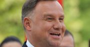 Andrzej Duda pękał ze śmiechu. "Nie wytrzymam, muszę państwu coś opowiedzieć"