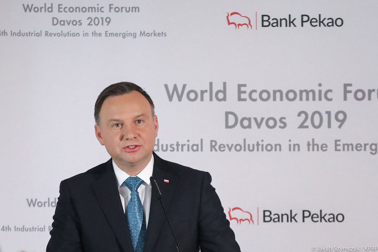 "Mamy potencjał, by tworzyć innowacje". Prezydent Duda w Davos