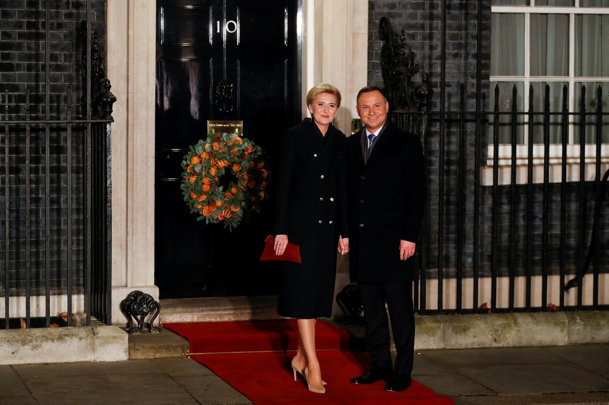 Szczyt NATO w Londynie. Prezydent Andrzej Duda z małżonką na kolacji u premiera Borisa Johnsona