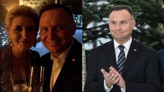 Andrzej i Agata Dudowie w szampańskich nastrojach pozują do noworocznego selfie: "DOBREJ ZABAWY"