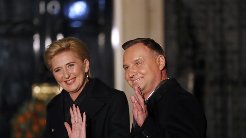 Agata Kornhauser-Duda i Andrzej Duda w Londynie