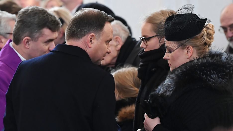 Prezydent uczestniczył w pogrzebie tragicznie zmarłego prezydenta Gdańska Pawła Adamowicza