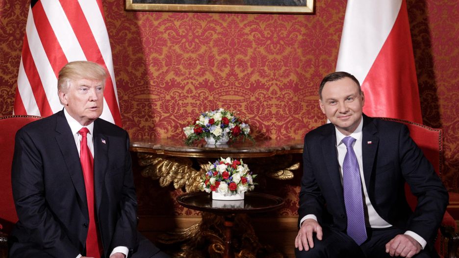 Donald Trump i Andrzej Duda w Warszawie