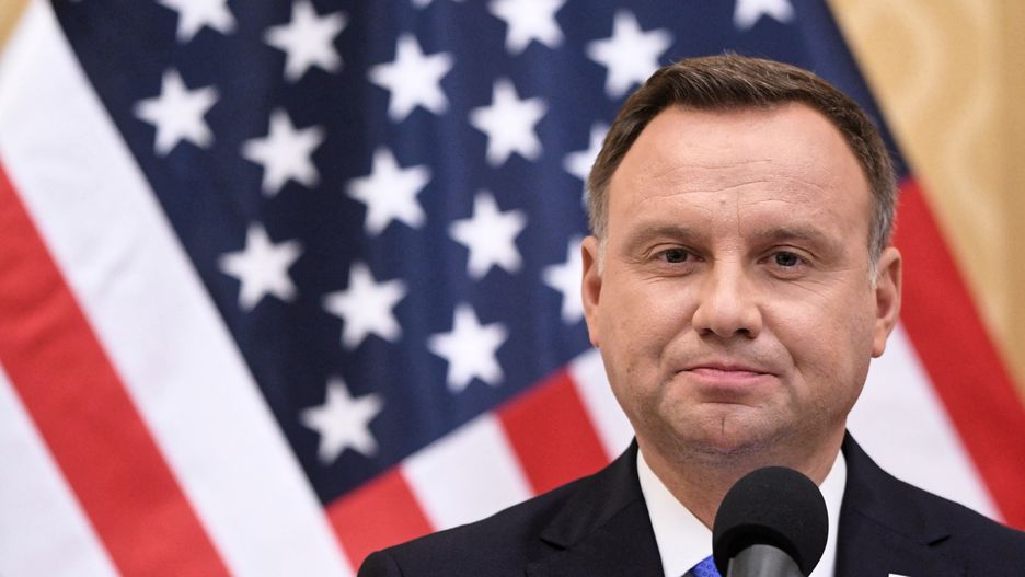 Prezydent Andrzej Dudan w czasie wizyty w Białym Domu