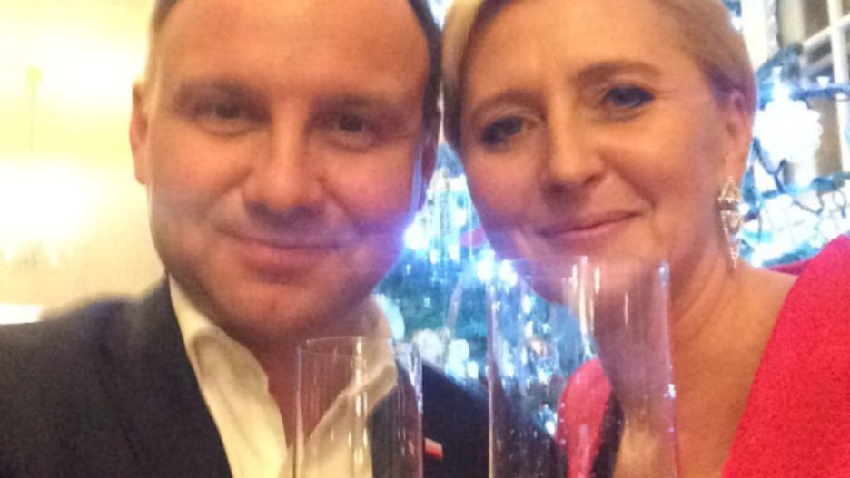 Tak Andrzej Duda świętował Sylwestra rok temu