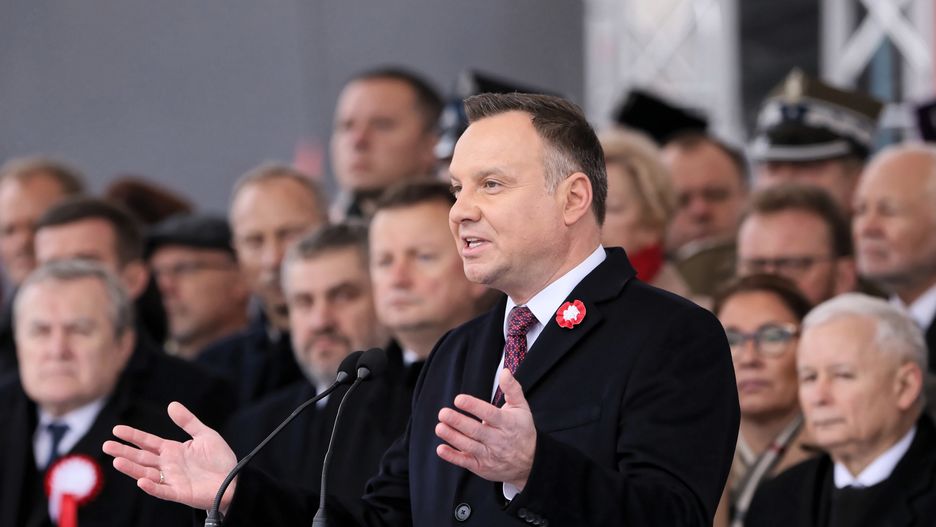 Prezydent Andrzej Duda podczas przemówienia z okazji odzyskania 100-lecia Niepodległości