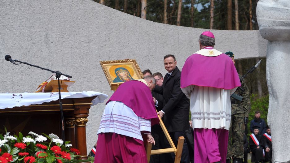 Andrzej Duda podczas uroczystości w Siekierkach