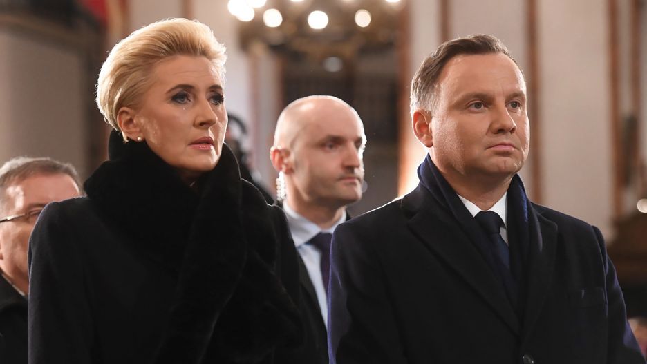 Para prezydencka na mszy św. w intencji Adamowicza